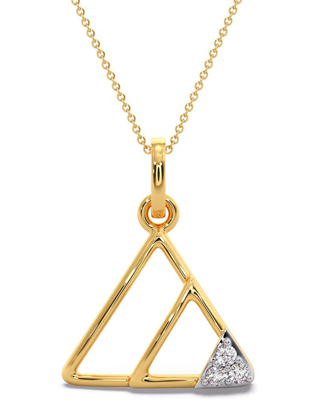 

CANDERE A KALYAN JEWELLERS COMPANY Diamondlites 18KT Gold Diamond Pendant-0.52gm