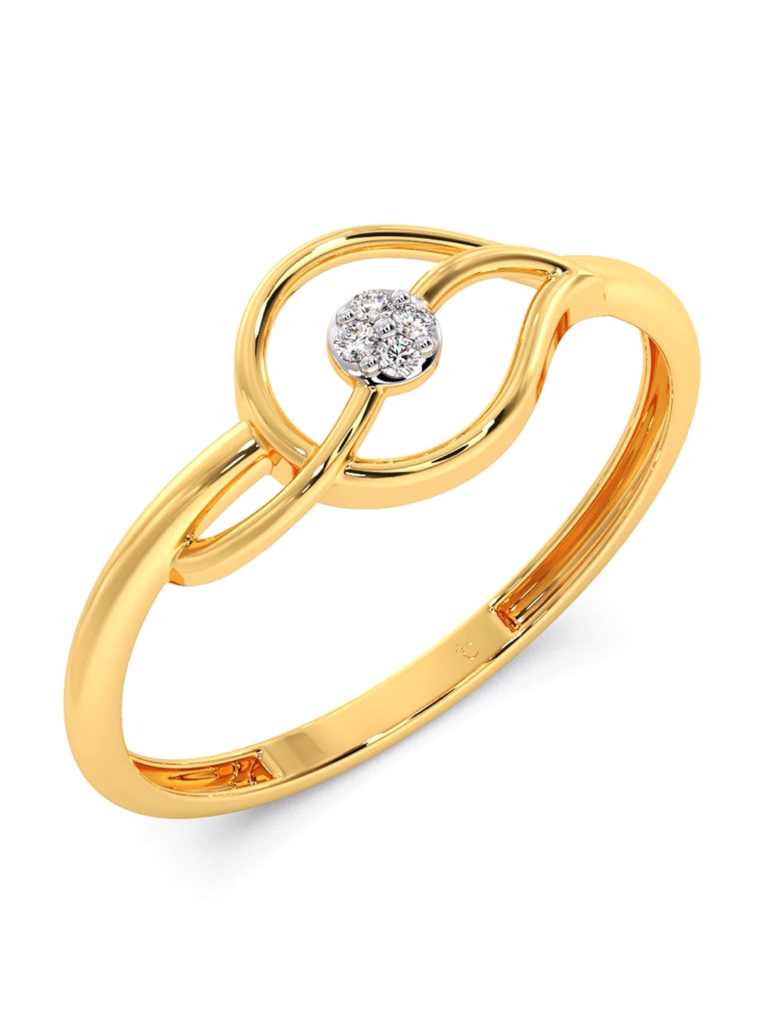 

CANDERE A KALYAN JEWELLERS COMPANY Diamondlites 14KT Gold Diamond Finger Ring-0.88 g