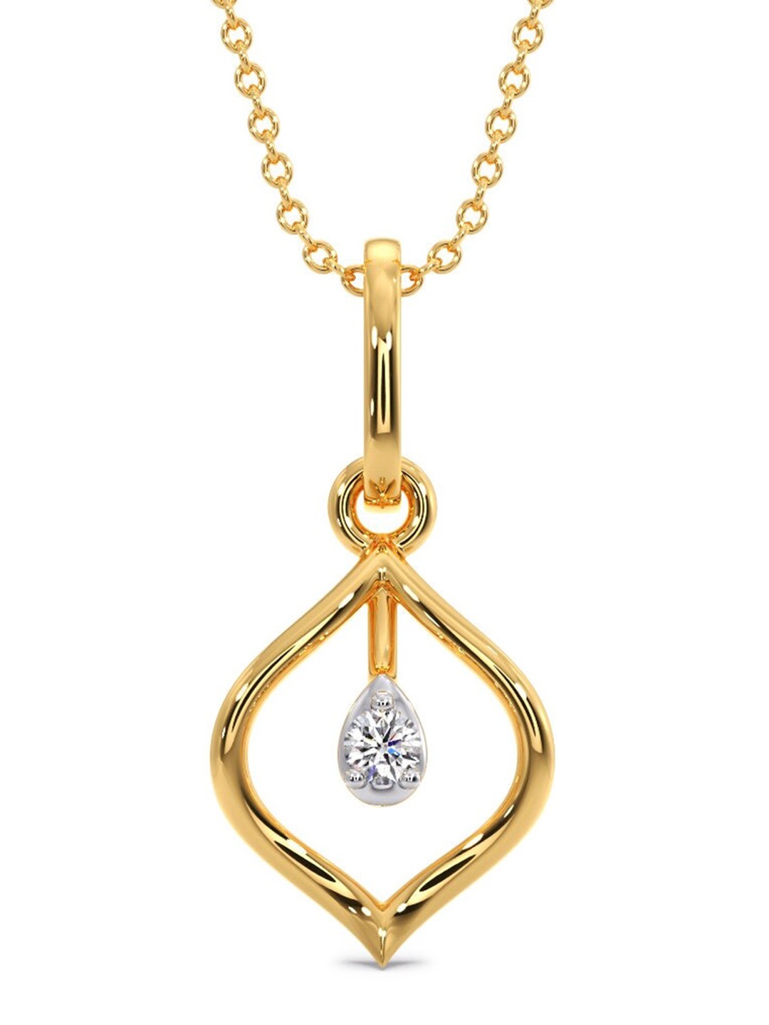 

CANDERE A KALYAN JEWELLERS COMPANY Diamondlites 18KT Gold Diamond Pendant - 0.36 g