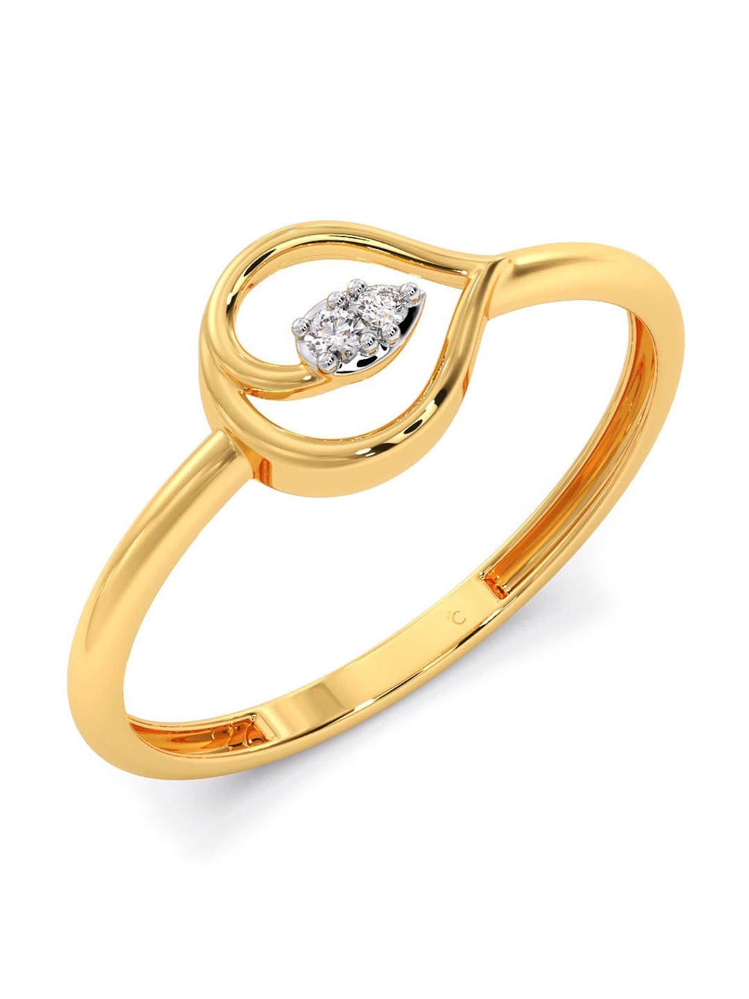 

CANDERE A KALYAN JEWELLERS COMPANY Diamondlites 18KT Gold Diamond Ring-1.07gm