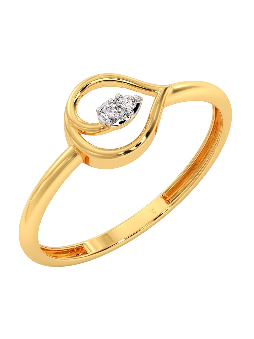 

CANDERE A KALYAN JEWELLERS COMPANY Diamondlites 14KT Gold Diamond Ring-0.75 g