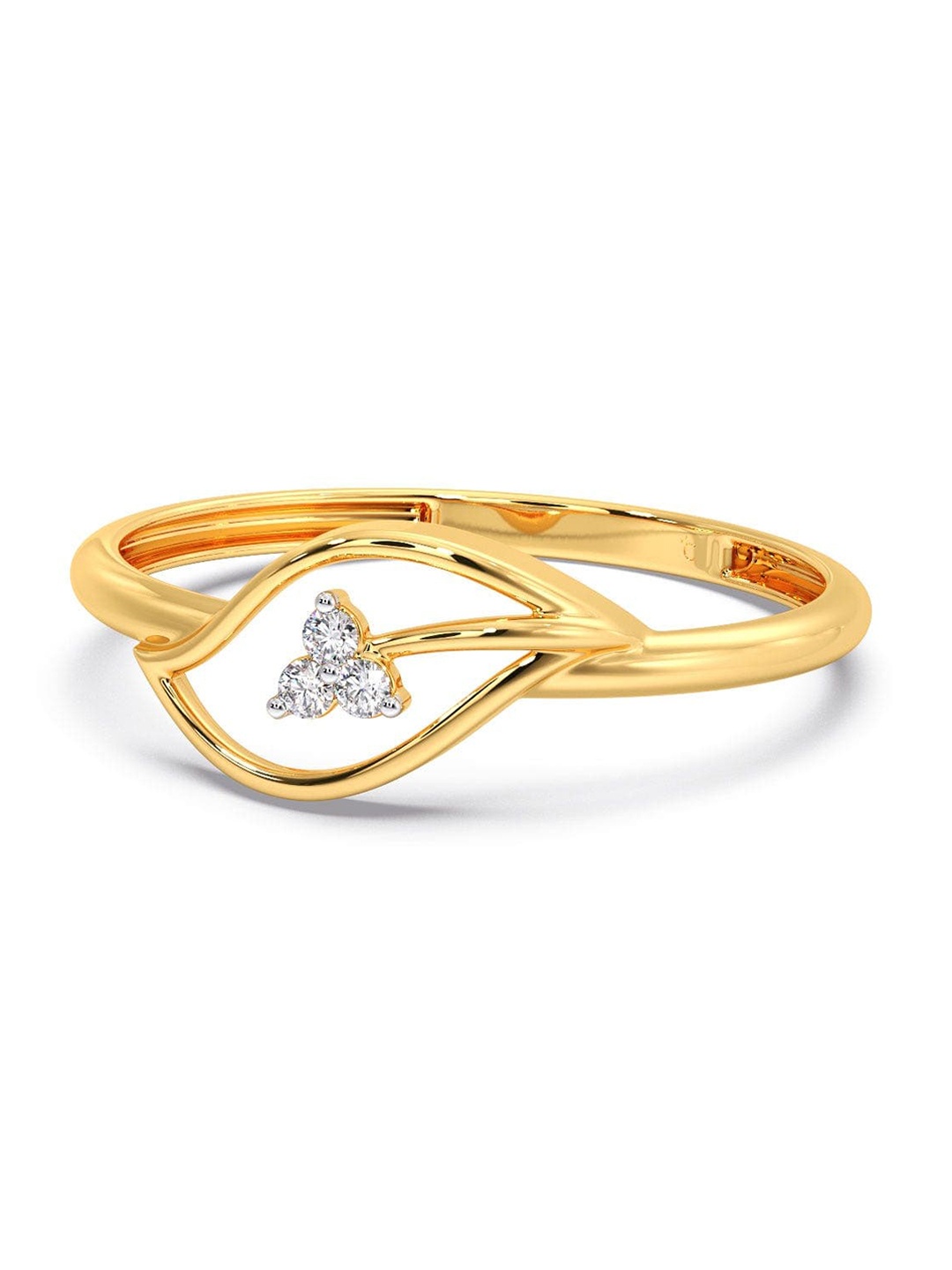 

CANDERE A KALYAN JEWELLERS COMPANY Diamondlites 14KT Gold Diamond Finger Ring-0.76 g