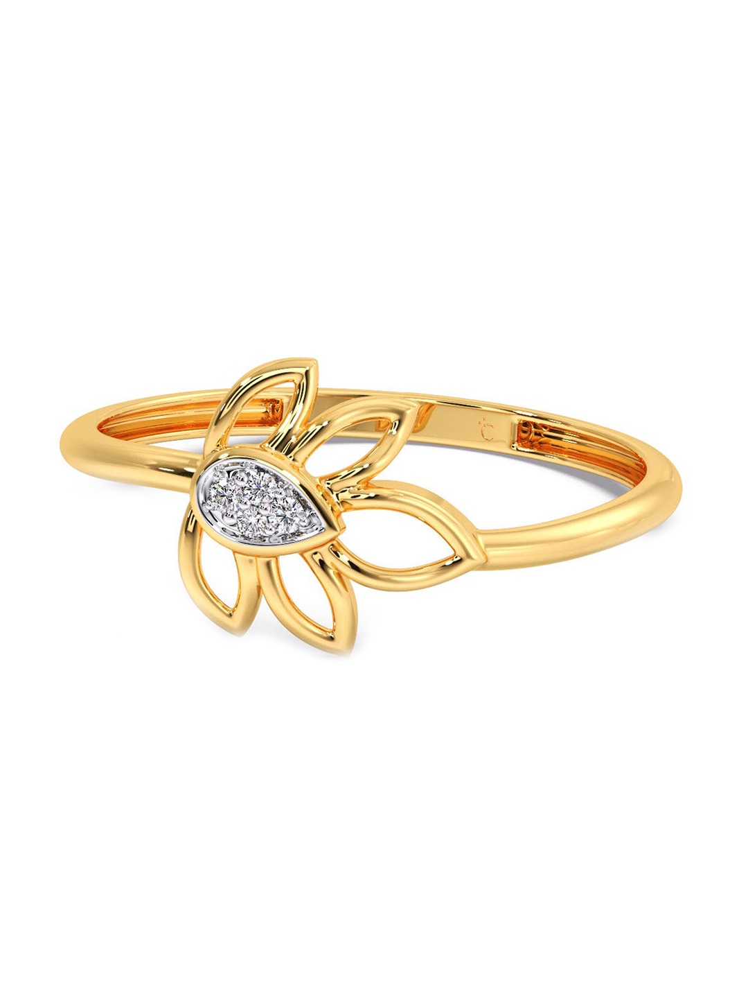 

CANDERE A KALYAN JEWELLERS COMPANY Diamondlites 14KT Gold Diamond Finger Ring-0.751 g