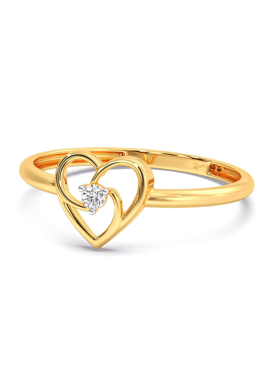 

CANDERE A KALYAN JEWELLERS COMPANY Diamondlites 18KT Gold Diamond Studded Ring-1.03 g