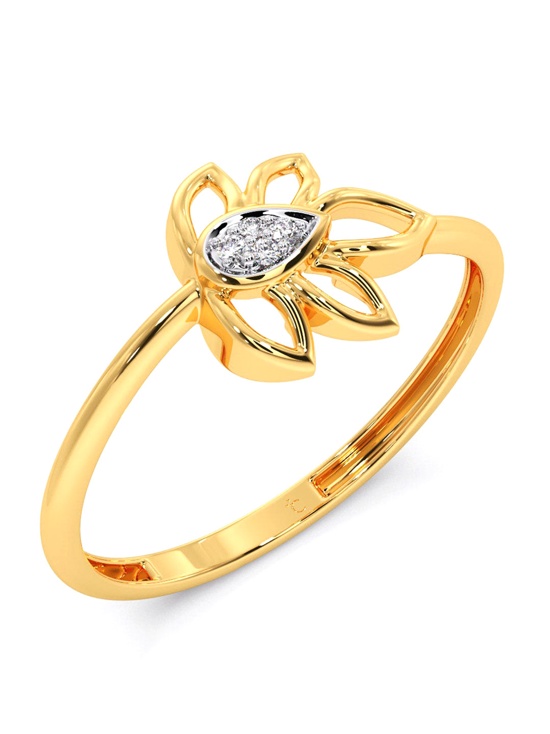 

CANDERE A KALYAN JEWELLERS COMPANY Diamondlites 18KT Gold Diamond Ring - 1.05 g
