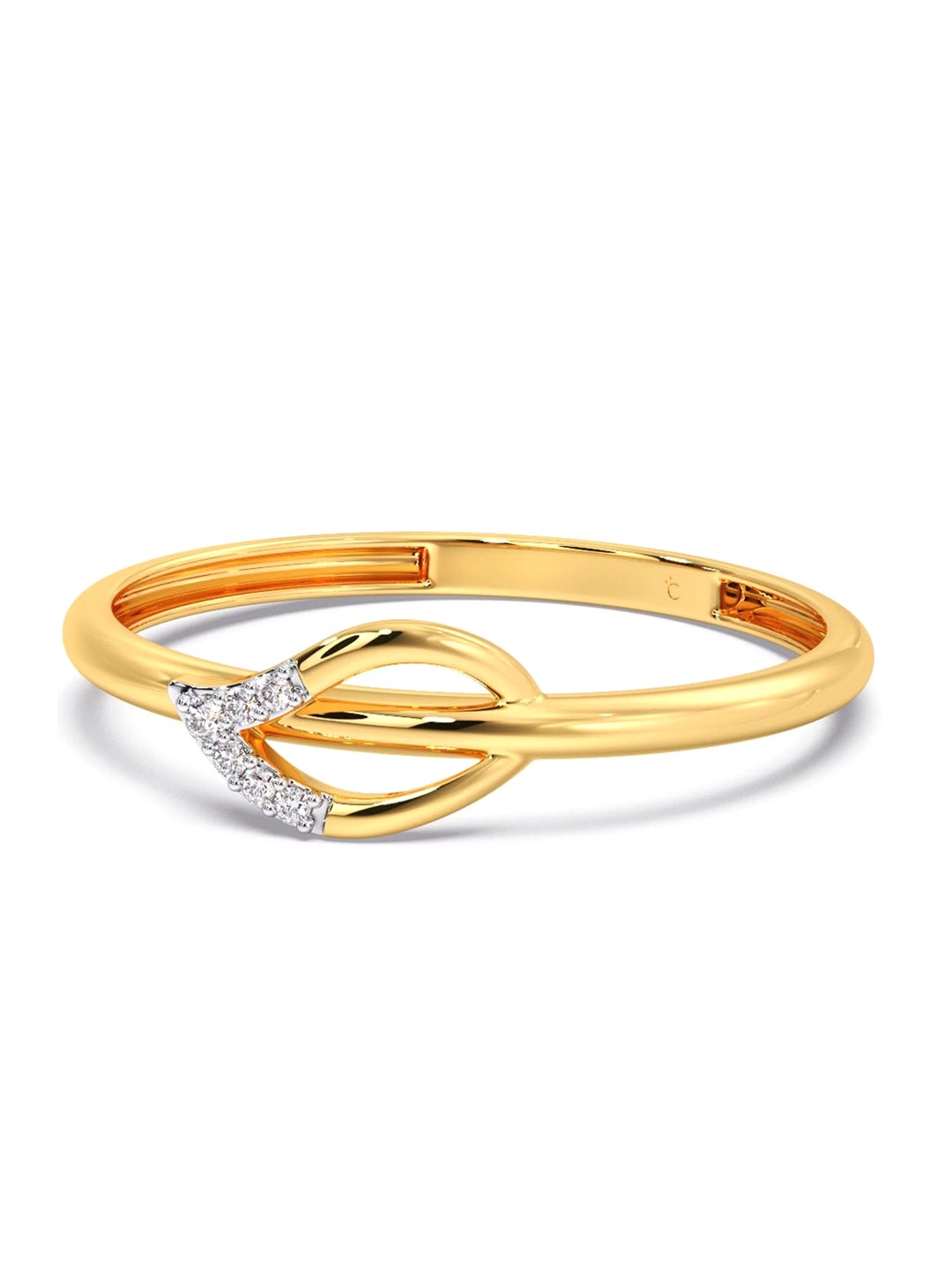 

CANDERE A KALYAN JEWELLERS COMPANY Diamondlites 14KT Gold Diamond Ring-0.86gm