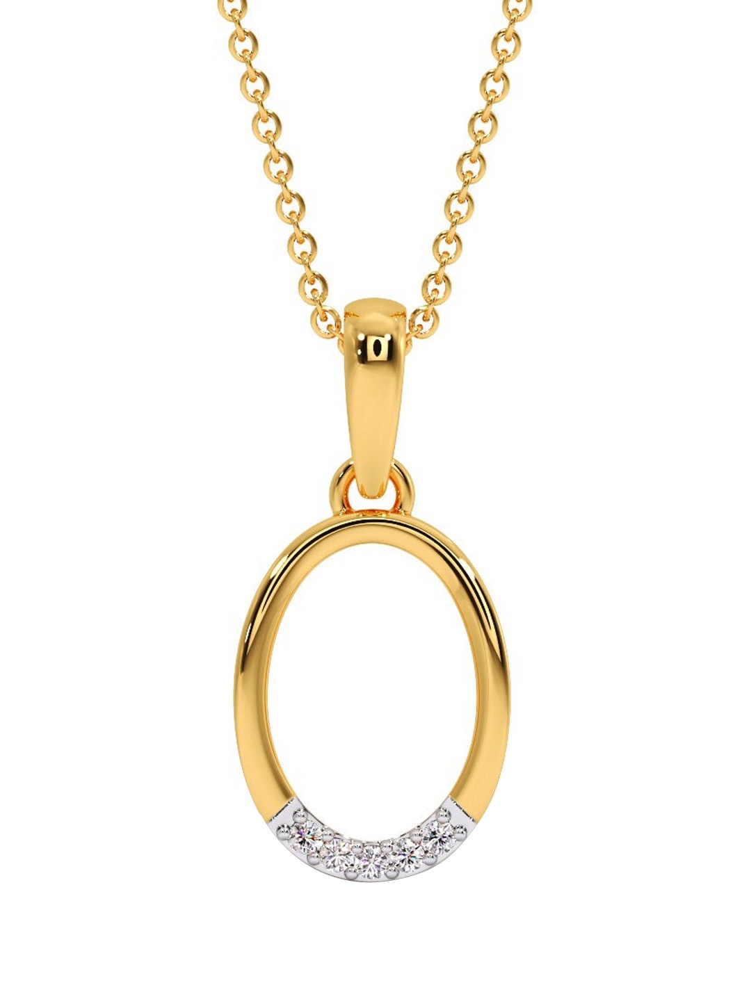 

CANDERE A KALYAN JEWELLERS COMPANY Diamondlites 18KT Gold Diamond Pendant-0.42gm
