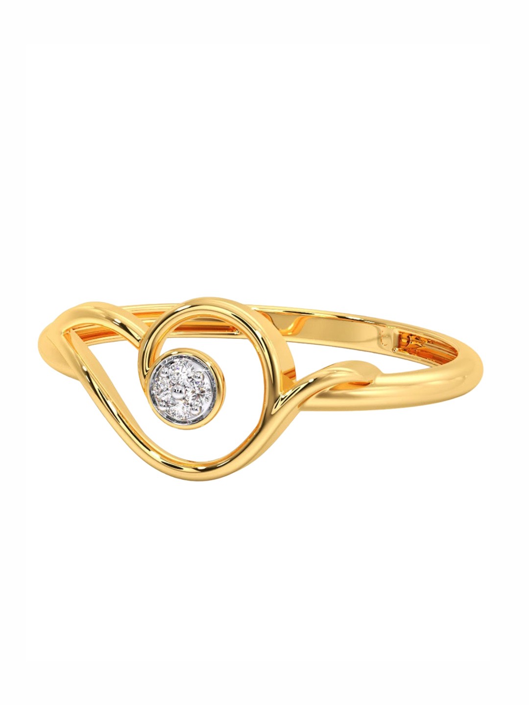 

CANDERE A KALYAN JEWELLERS COMPANY Diamondlites 18KT Gold Diamond Finger Ring-1.12gm