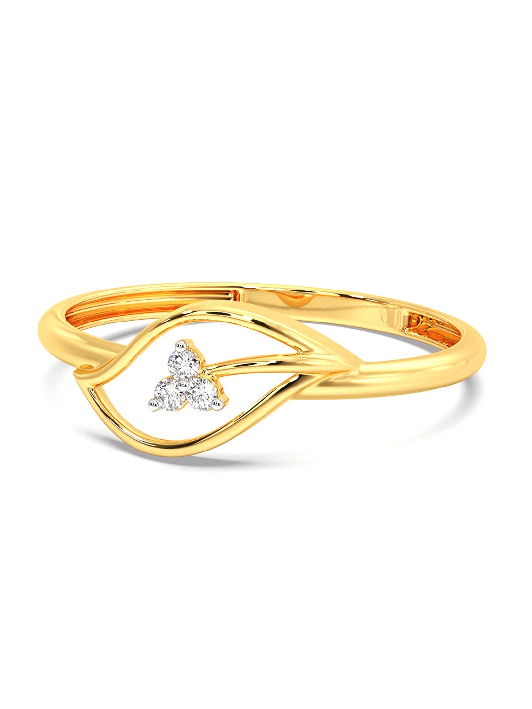 

CANDERE A KALYAN JEWELLERS COMPANY Diamondlites 14KT Gold Diamond Ring-0.59gm
