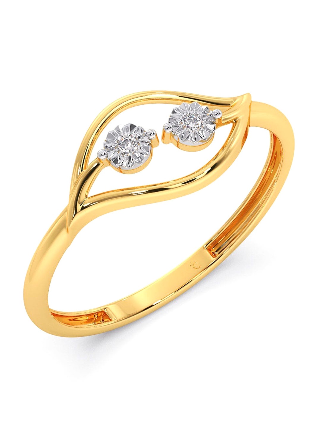 

CANDERE A KALYAN JEWELLERS COMPANY Diamondlites 18KT Gold Diamond Ring-0.98gm
