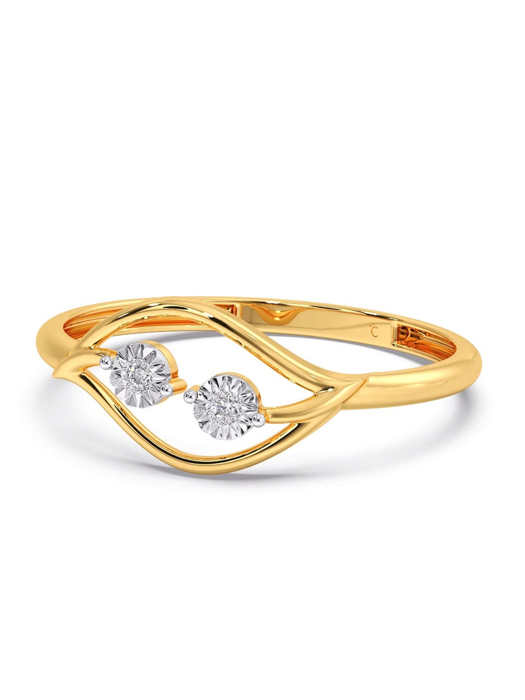 

CANDERE A KALYAN JEWELLERS COMPANY Diamondlites 14KT Gold Diamond Ring - 0.8 g