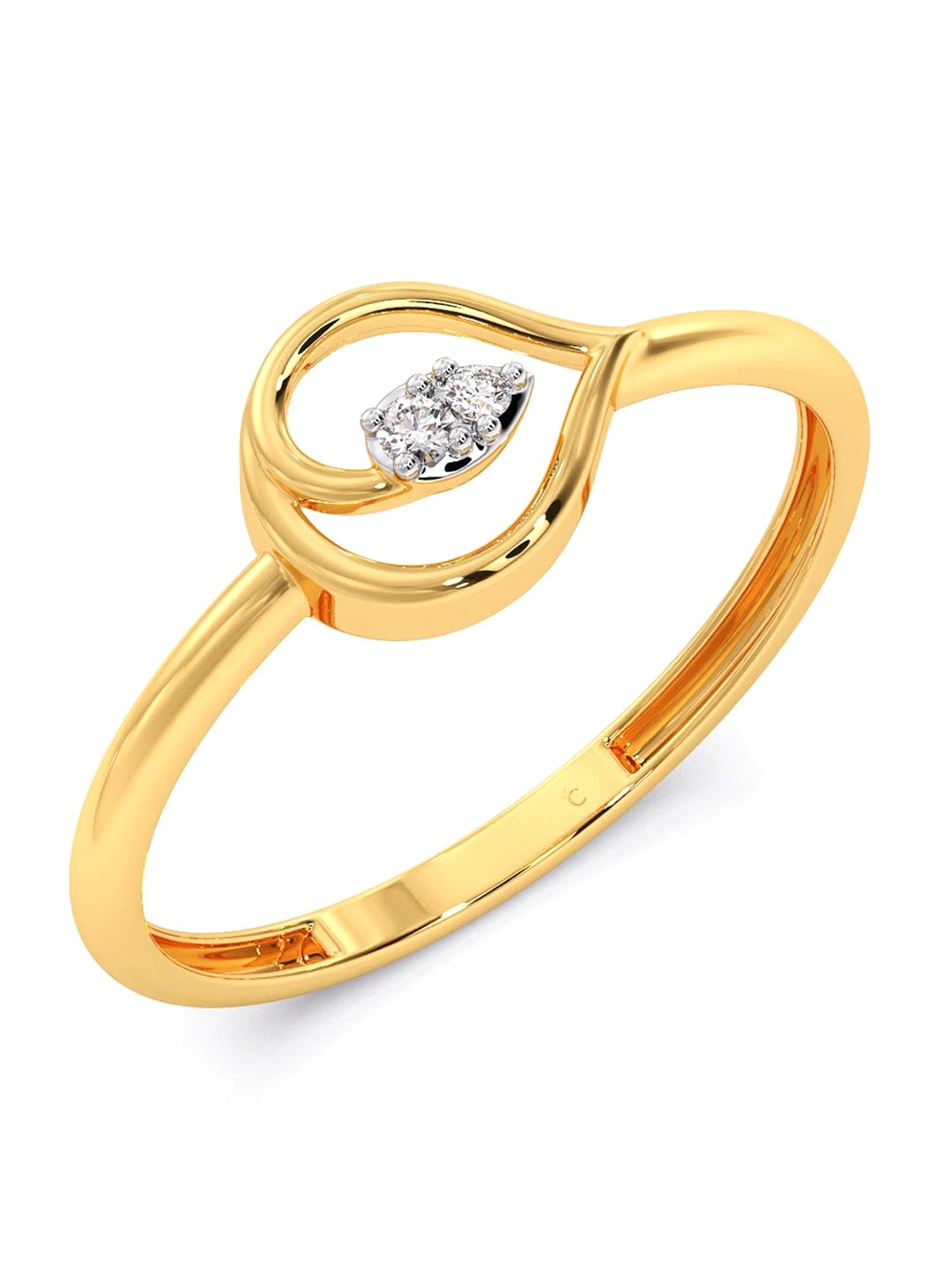 

CANDERE A KALYAN JEWELLERS COMPANY Diamondlites 14KT Gold Diamond Ring-0.71 g