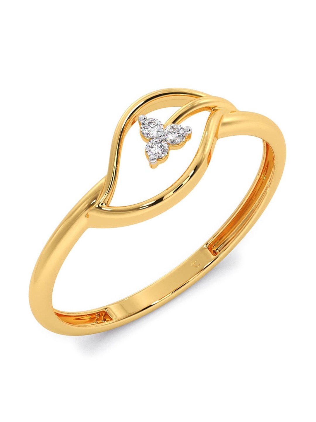 

CANDERE A KALYAN JEWELLERS COMPANY Diamondlites 18KT Gold Diamond Finger Ring-1 g