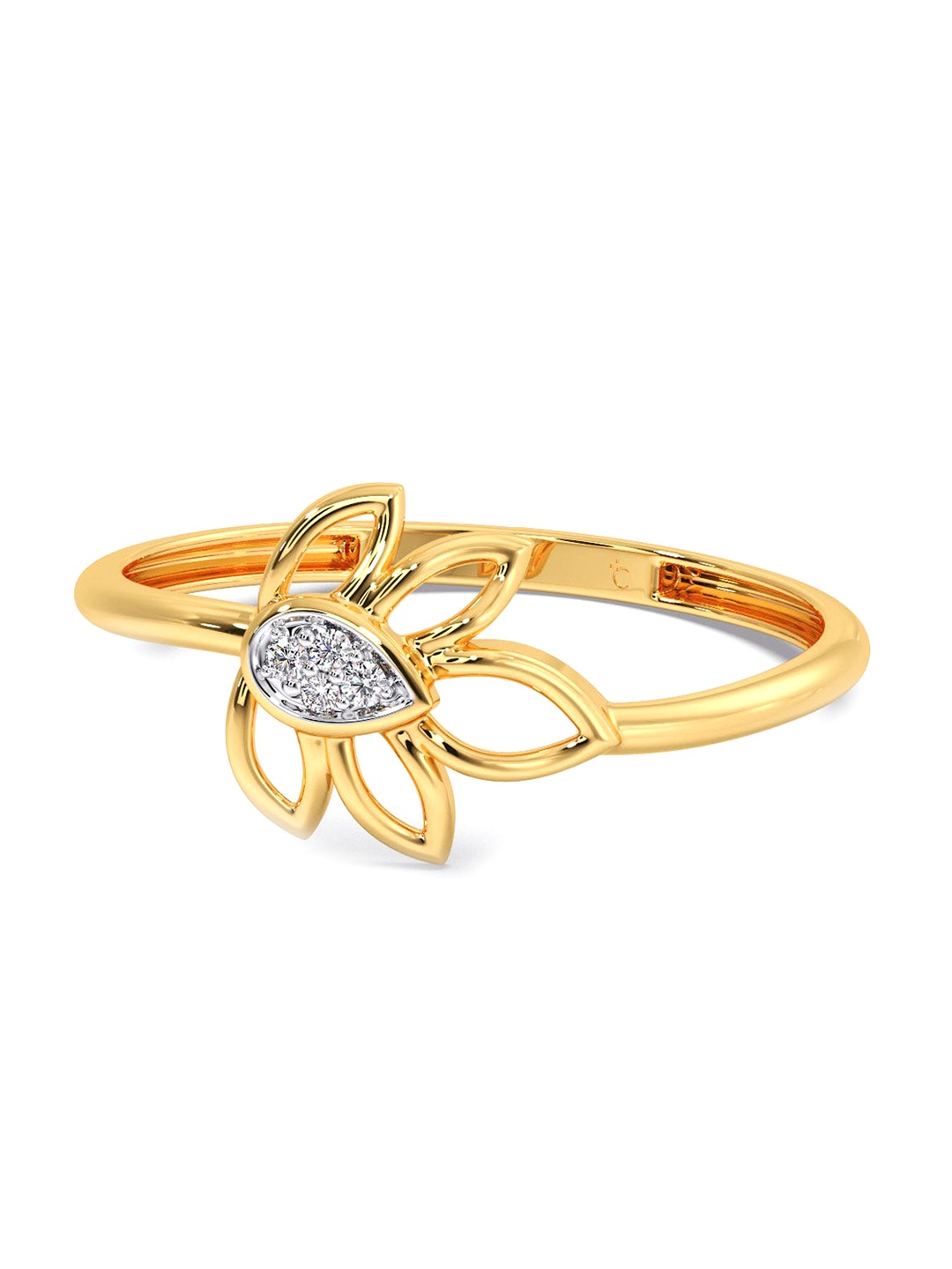 

CANDERE A KALYAN JEWELLERS COMPANY Diamondlites 18KT Gold Diamond Finger Ring-0.84 g