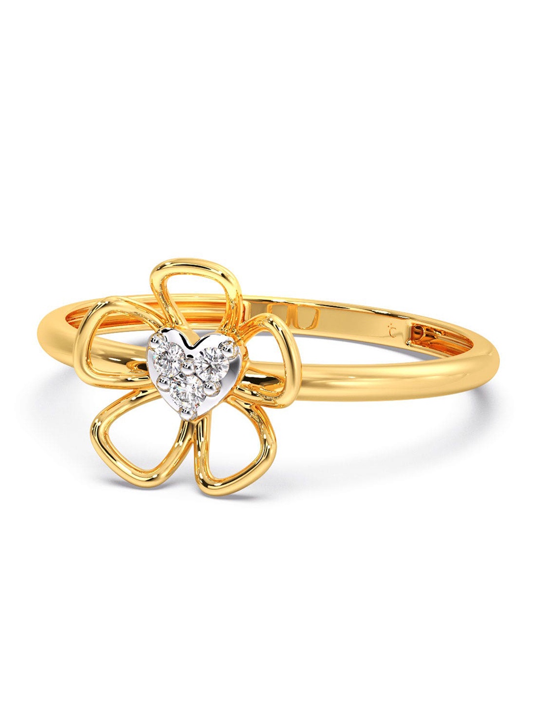 

CANDERE A KALYAN JEWELLERS COMPANY Diamondlites 14KT Gold Diamond Ring-0.95gm