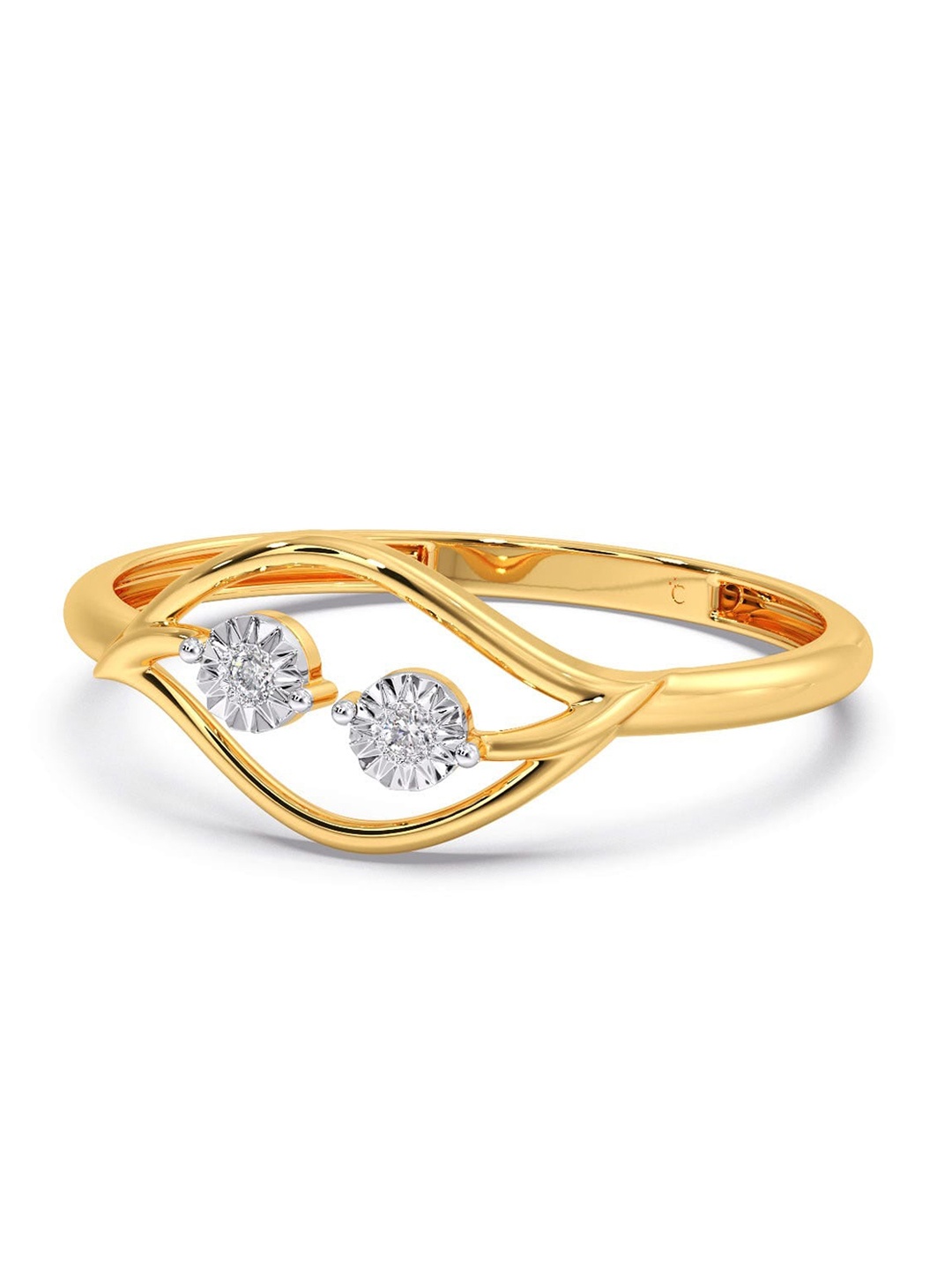 

CANDERE A KALYAN JEWELLERS COMPANY Diamondlites 14KT Gold Diamond Ring-0.95 g