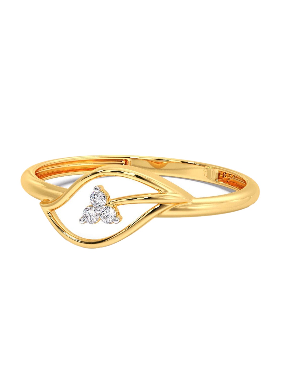 

CANDERE A KALYAN JEWELLERS COMPANY Diamondlites 14KT Gold Diamond Ring-0.65gm