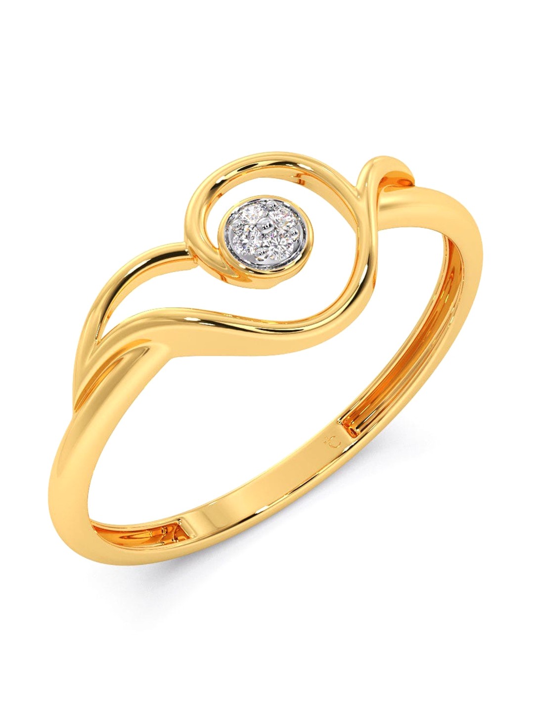 

CANDERE A KALYAN JEWELLERS COMPANY Diamondlites 14KT Gold Diamond Ring-0.9gm