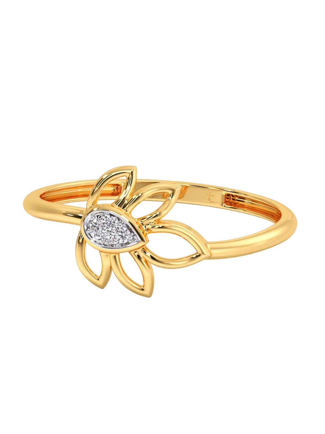 

CANDERE A KALYAN JEWELLERS COMPANY Diamondlites 18KT Gold Diamond Finger Ring 0.9 g
