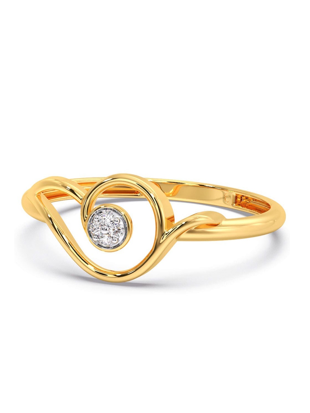 

CANDERE A KALYAN JEWELLERS COMPANY Diamondlites 18KT Gold Diamond Finger Ring-1.1 g