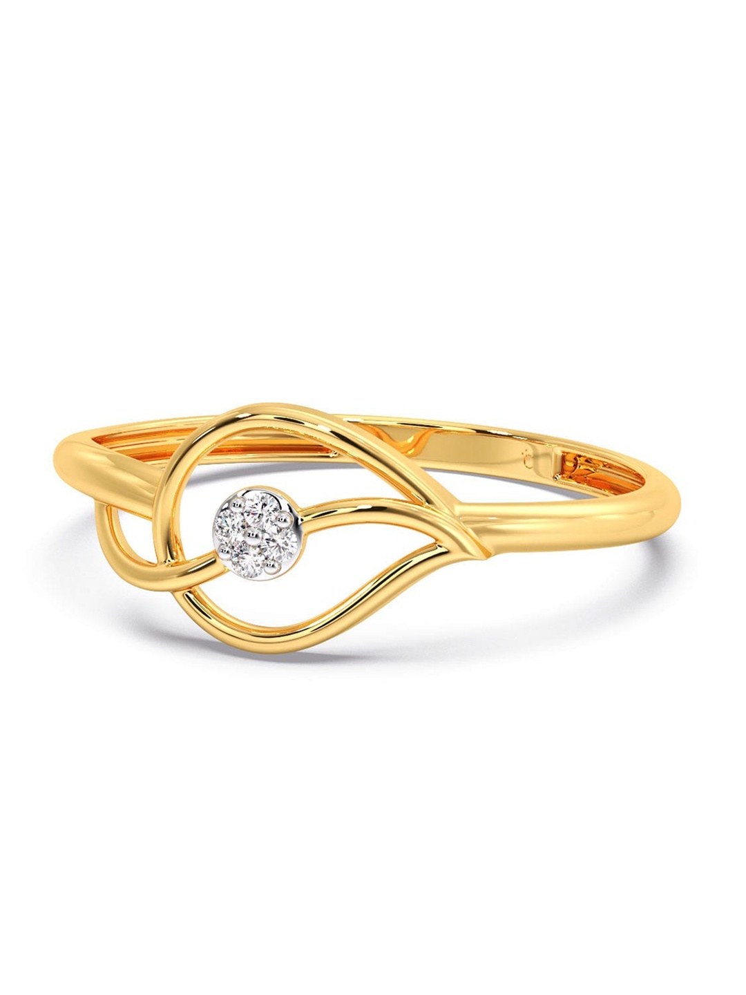 

CANDERE A KALYAN JEWELLERS COMPANY Diamondlites 18KT Gold Diamond Finger Ring-0.78 g