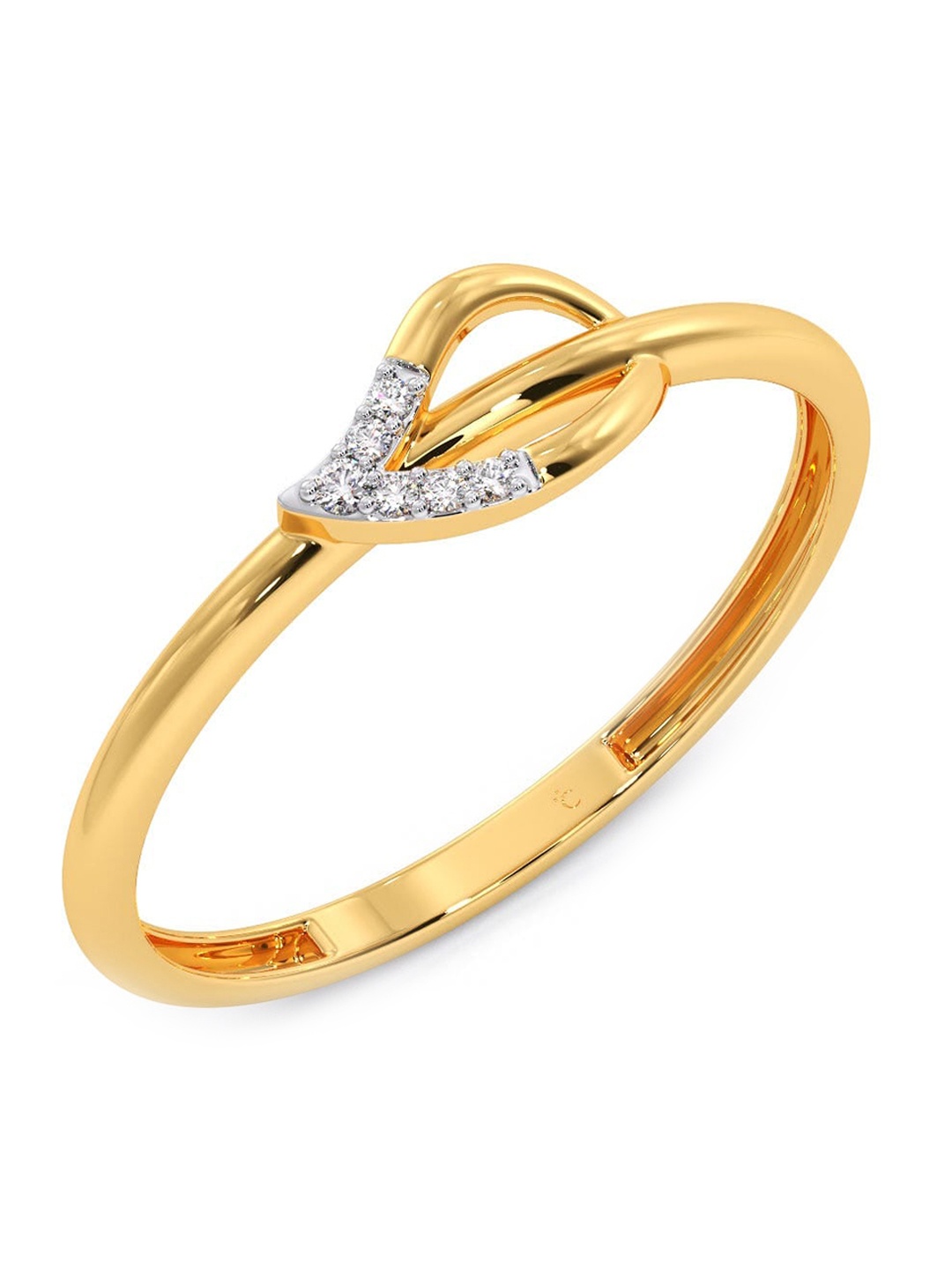 

CANDERE A KALYAN JEWELLERS COMPANY Diamondlites 18KT Gold Diamond Finger Ring-0.82 g