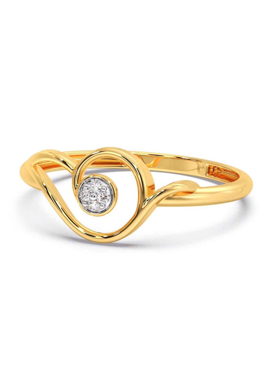 

CANDERE A KALYAN JEWELLERS COMPANY Diamondlites 18KT Gold Diamond Ring-1.08gm