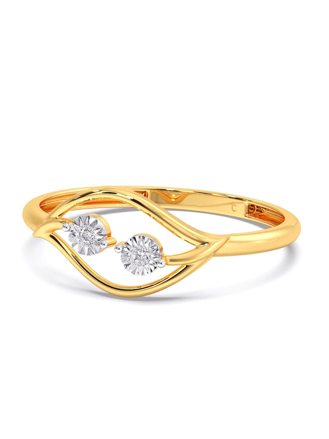 

CANDERE A KALYAN JEWELLERS COMPANY Diamondlites 18KT Gold Diamond Ring-0.91 gm