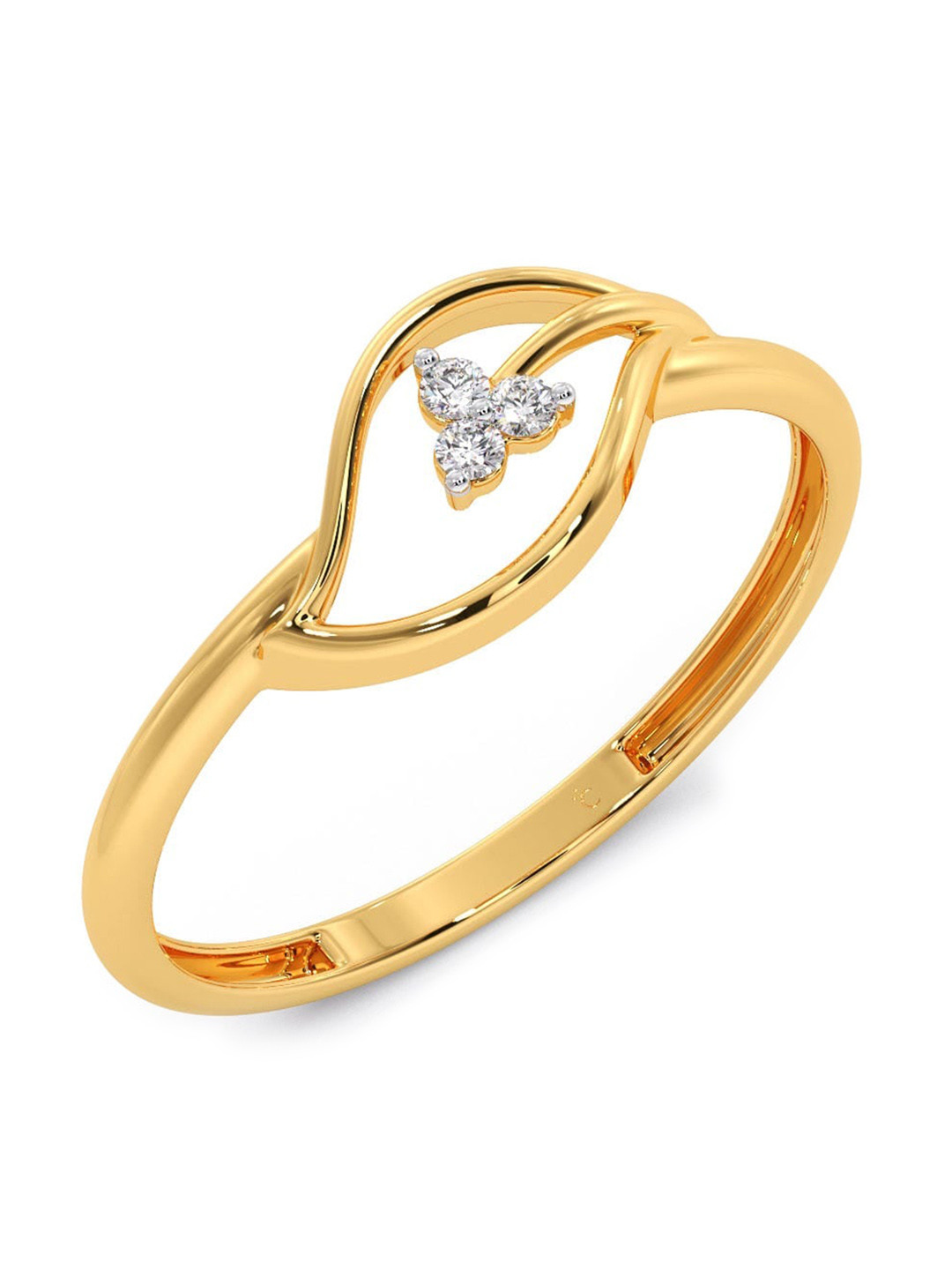 

CANDERE A KALYAN JEWELLERS COMPANY Diamondlites 18KT Gold Diamond Finger Ring-0.92 g