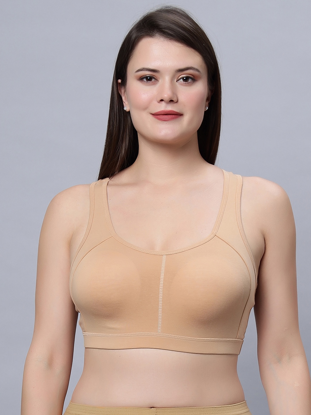 

In Care Full Coverage Heavily Padded Pure Cotton Bra With All Day Comfort, Beige