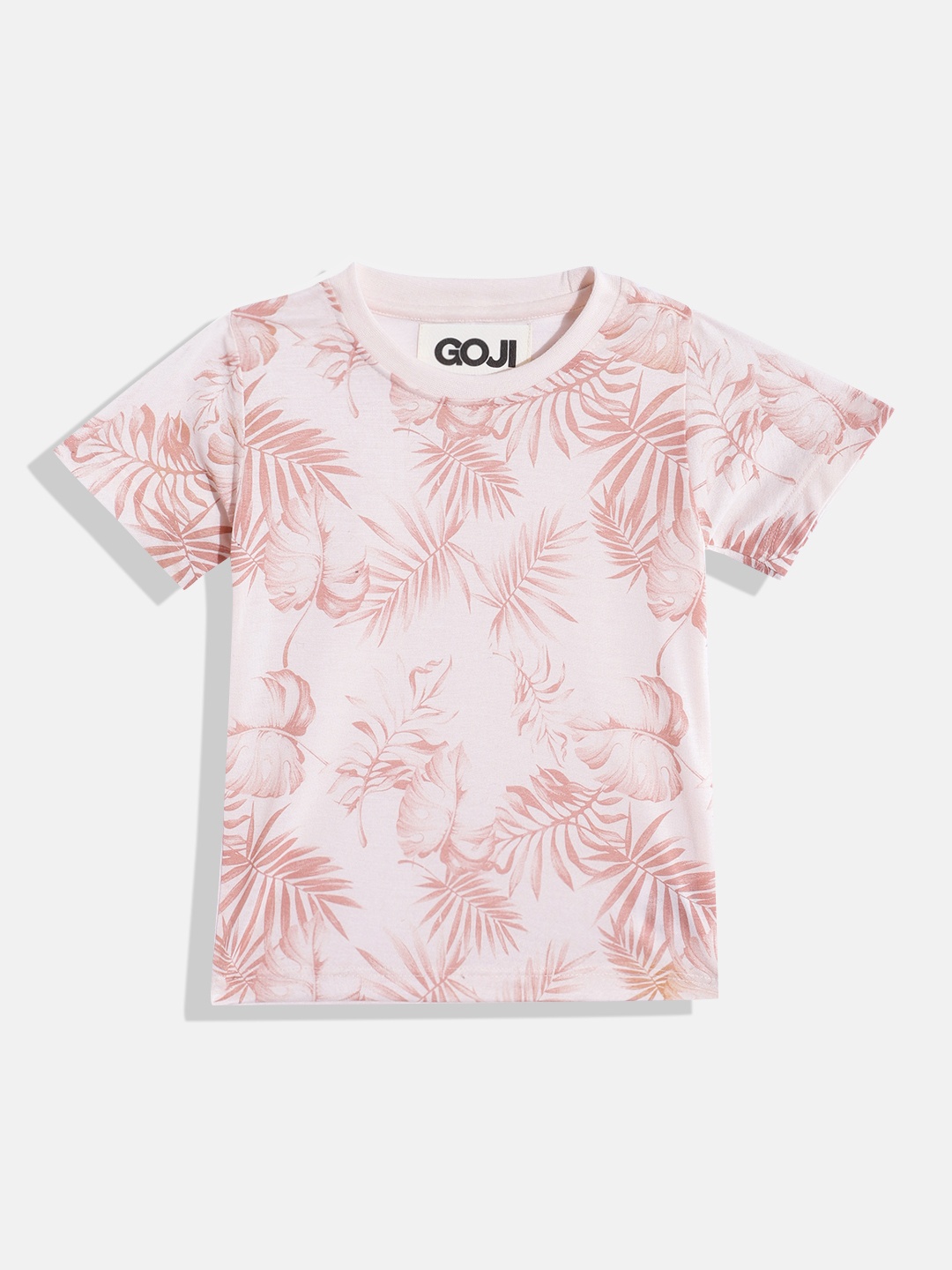 

GOJI Kids Tropical Printed T-shirt, Peach