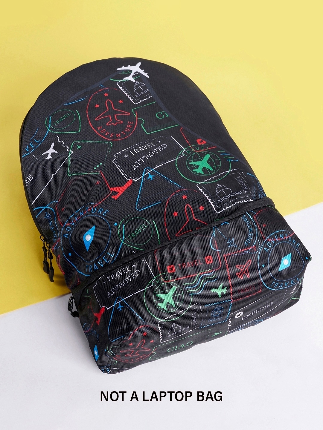 

Bewakoof Unisex Graphic Printed Small Backpack, Black
