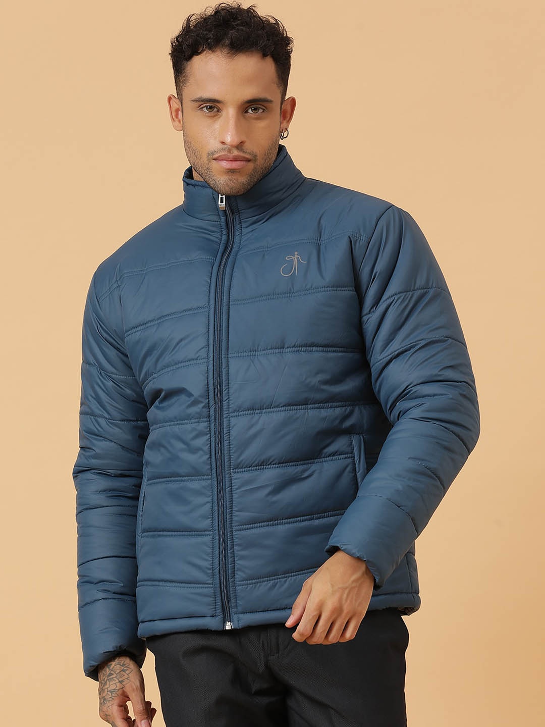 

JAVINISHKA Lightweight Mock Collar Puffer Jacket, Blue