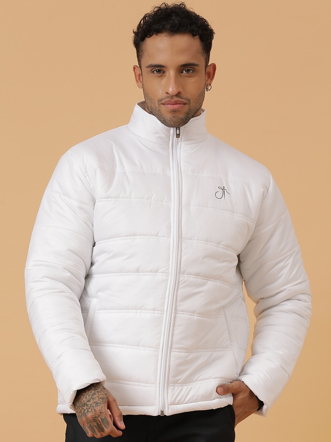 

JAVINISHKA Lightweight Mock Collar Puffer Jacket, White
