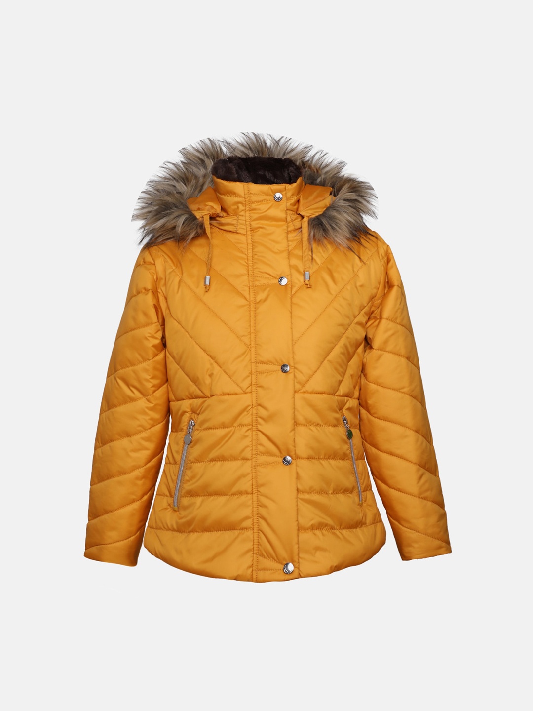 

CHKOKKO Girls Hooded Padded Jacket, Yellow