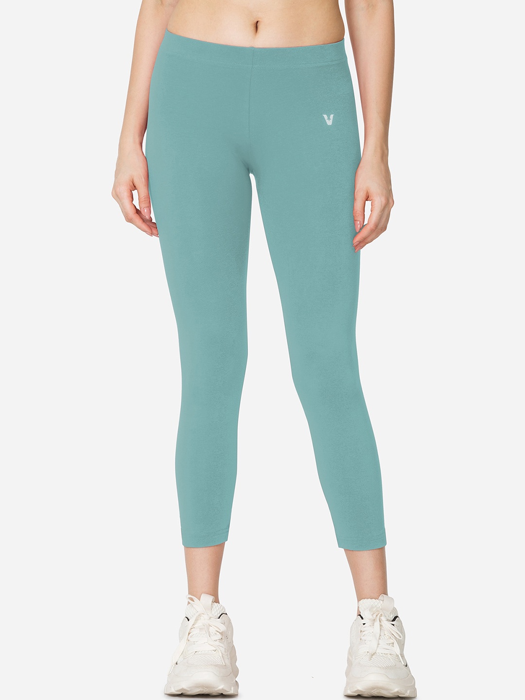 

VSTAR Skinny Fit Stretchable Cropped Tights, Blue