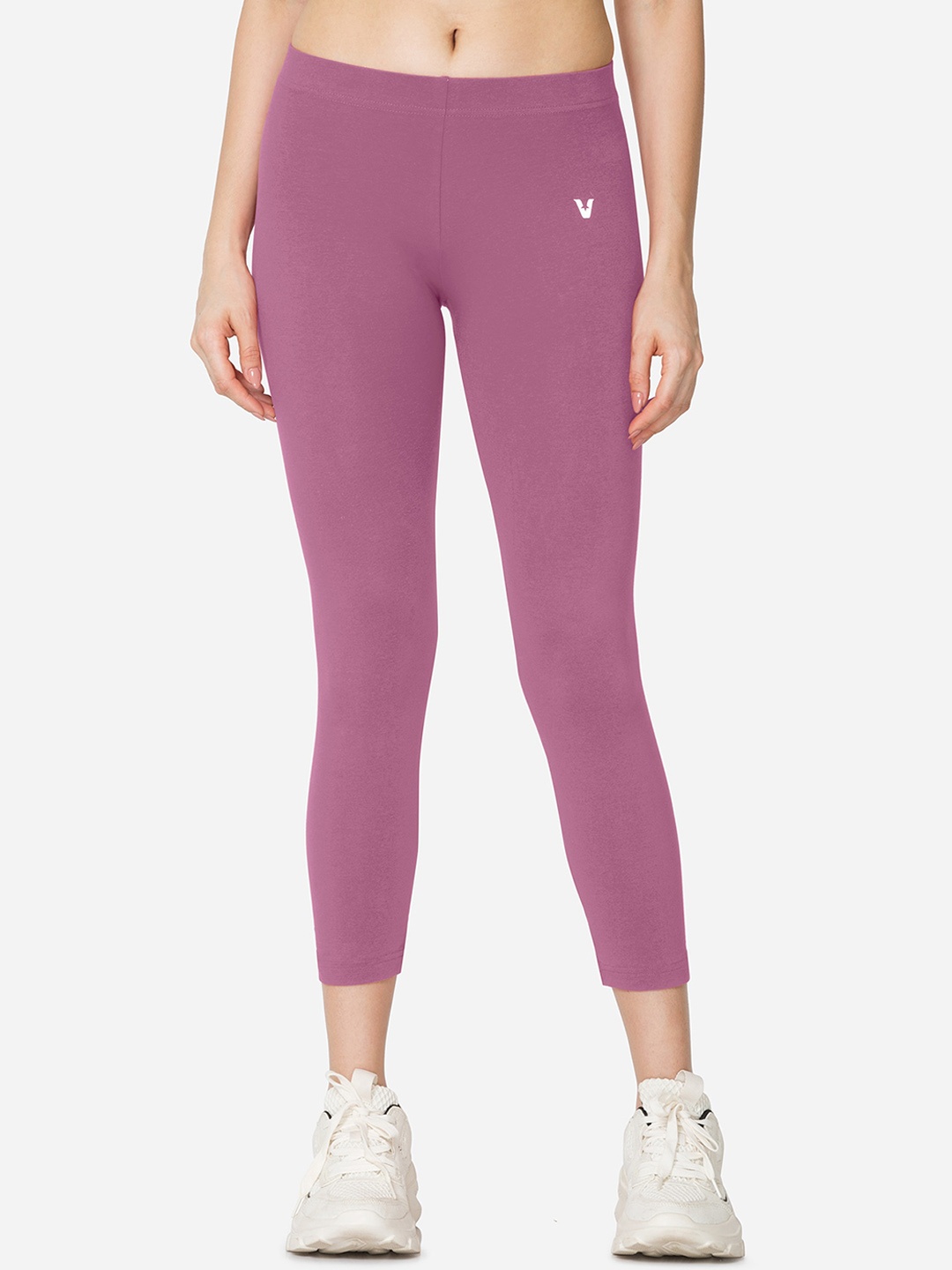 

VSTAR Women Skinny Fit Stretchable Cropped Tights, Mauve