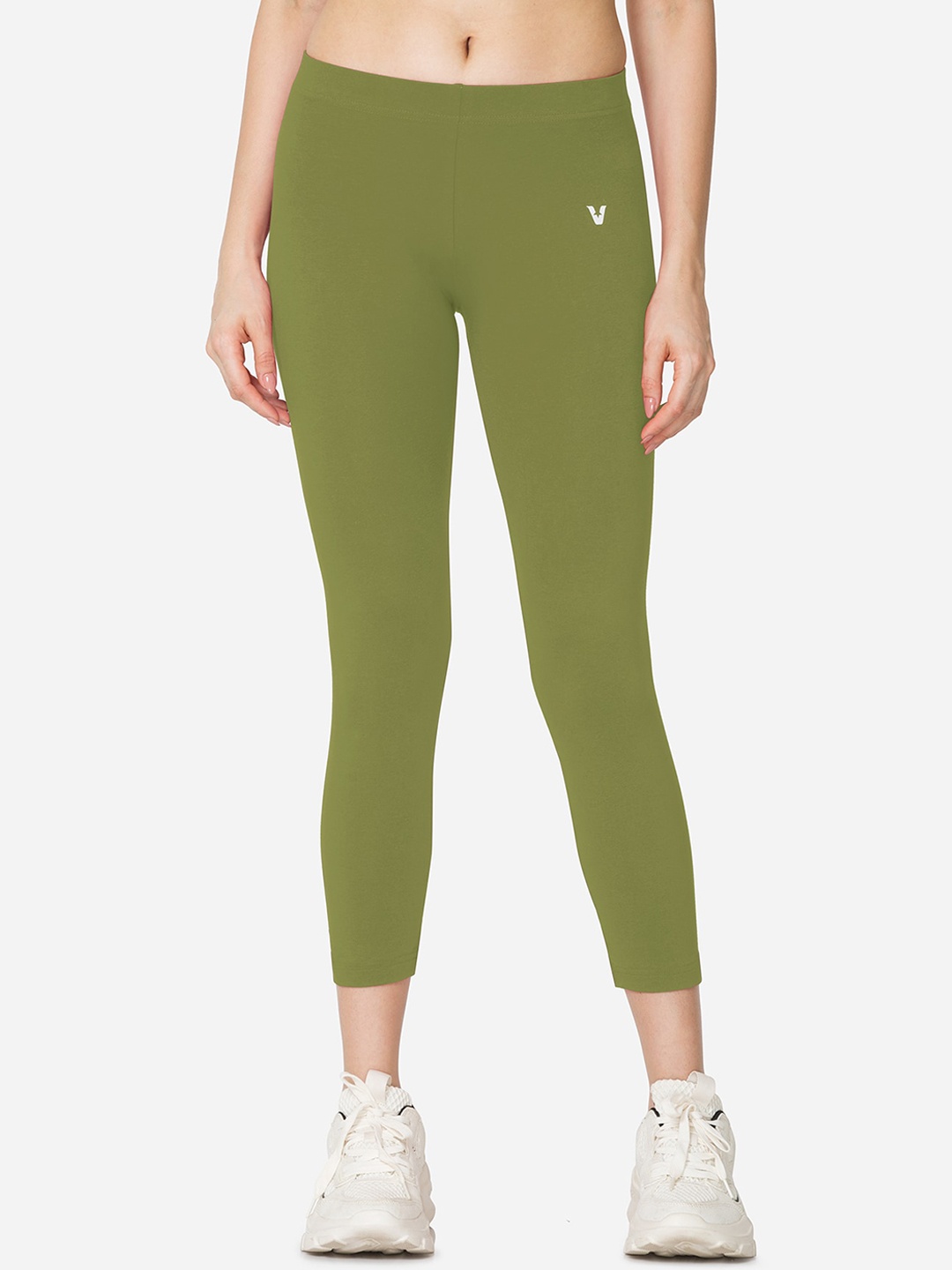 

VSTAR Skinny Fit Stretchable Cropped Tights, Olive