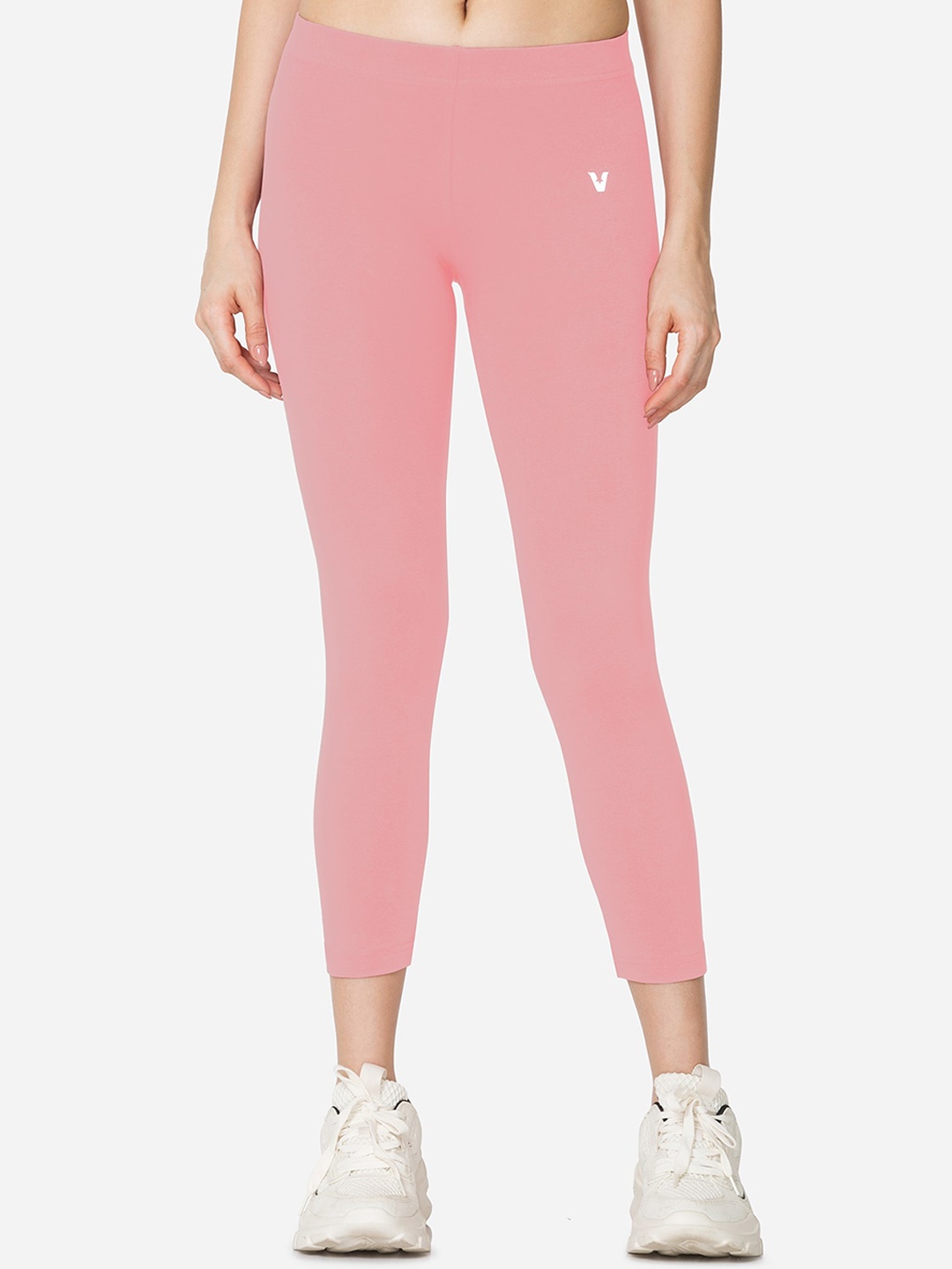 

VSTAR Skinny Fit Stretchable Cropped Tights, Pink