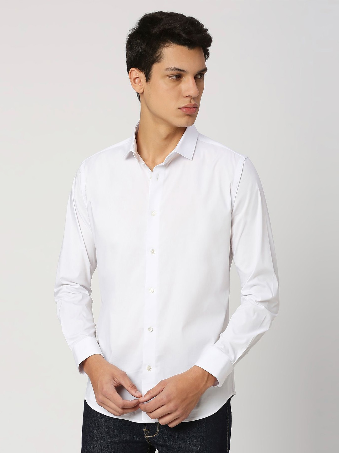 

Pepe Jeans Spread Collar Casual Shirt, White