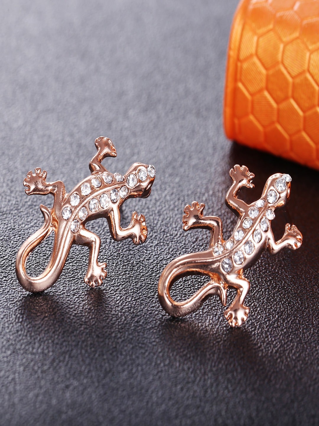 

UNIVERSITY TRENDZ Gold Plated Crystals Contemporary Studs