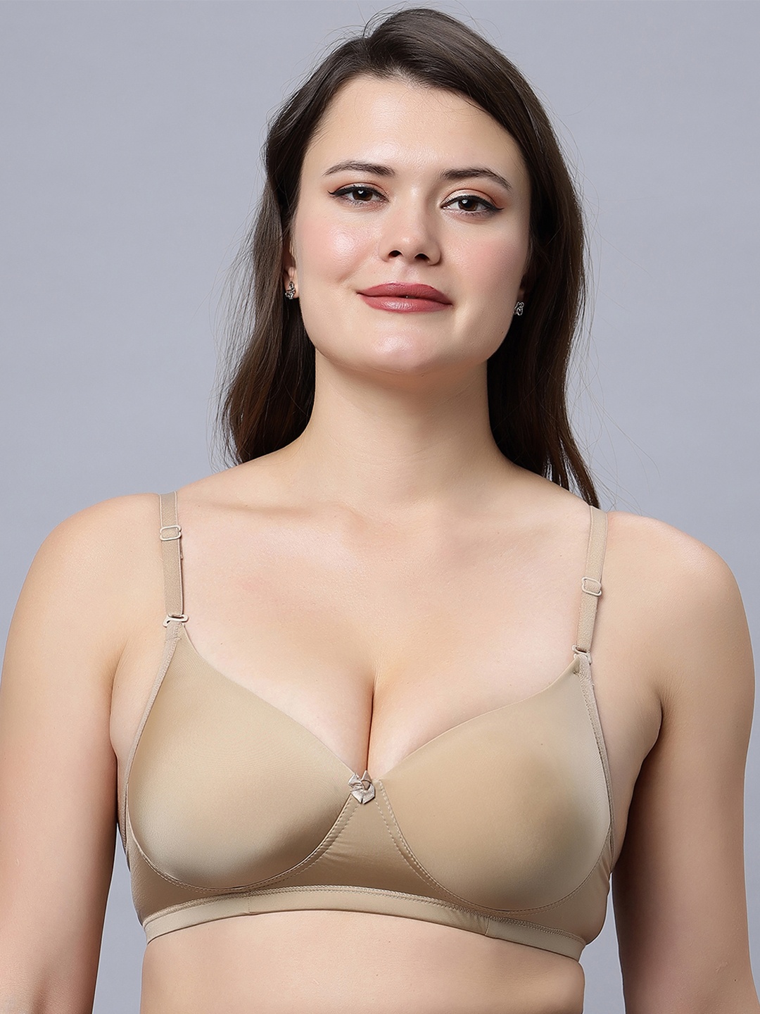 

In Care Medium Coverage Heavily Padded Pure Cotton T-shirt Bra With All Day Comfort, Beige