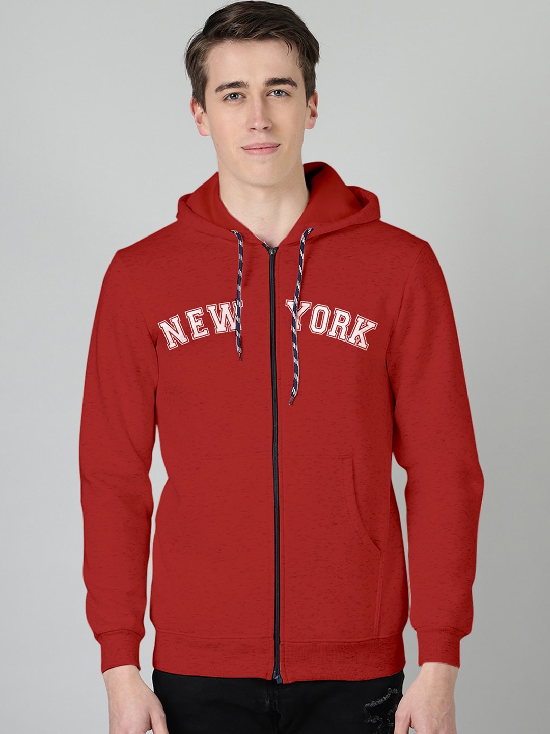 

FTX Typography Printed Hooded Sweatshirt, Red