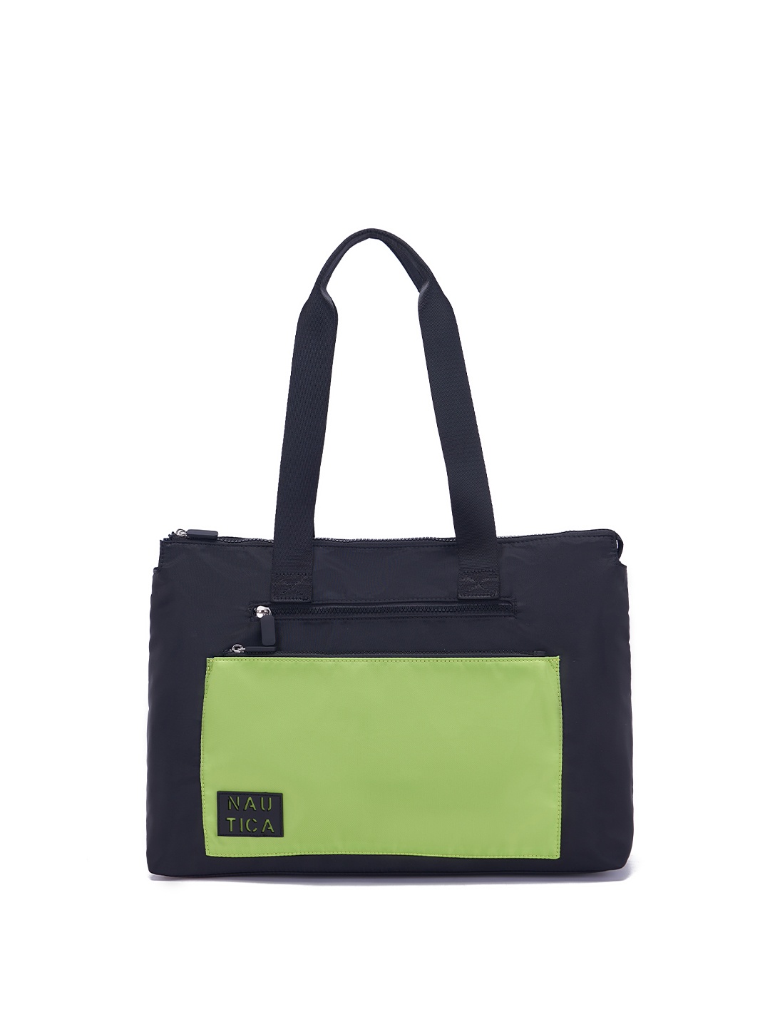 

Nautica Colourblocked Structured Water Resistant Handheld Bag, Black