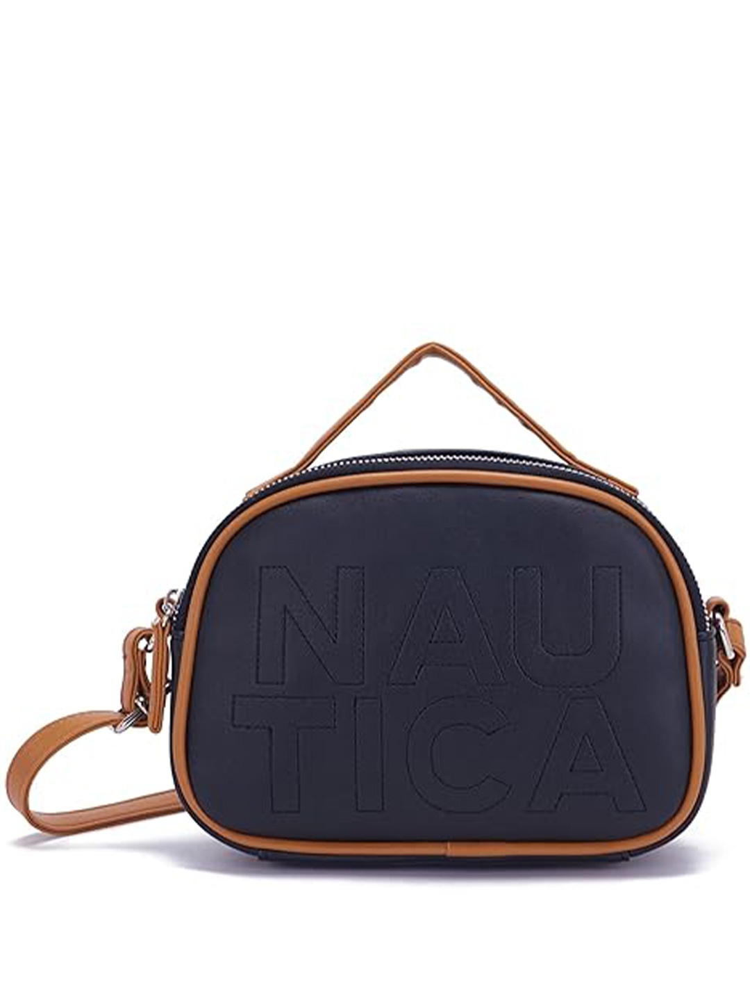 

Nautica Textured Structured Sling Bag, Black