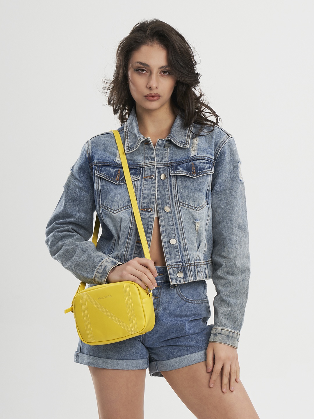 

Nautica Structured Sling Bag, Yellow