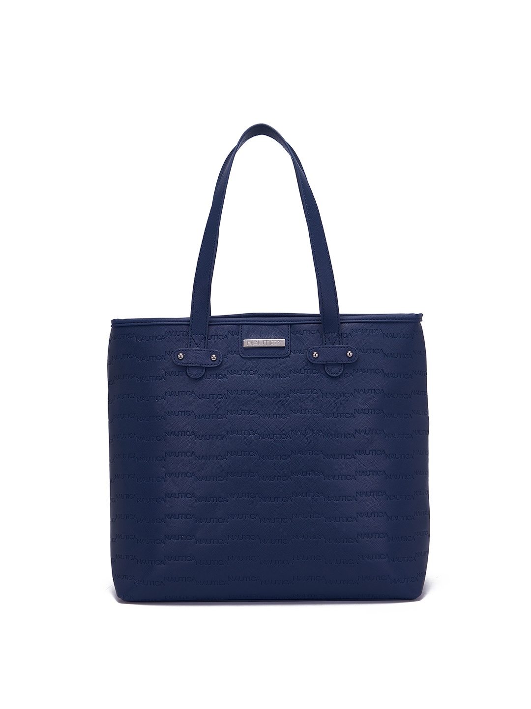 

Nautica Self Design Structured Shoulder Bag, Navy blue