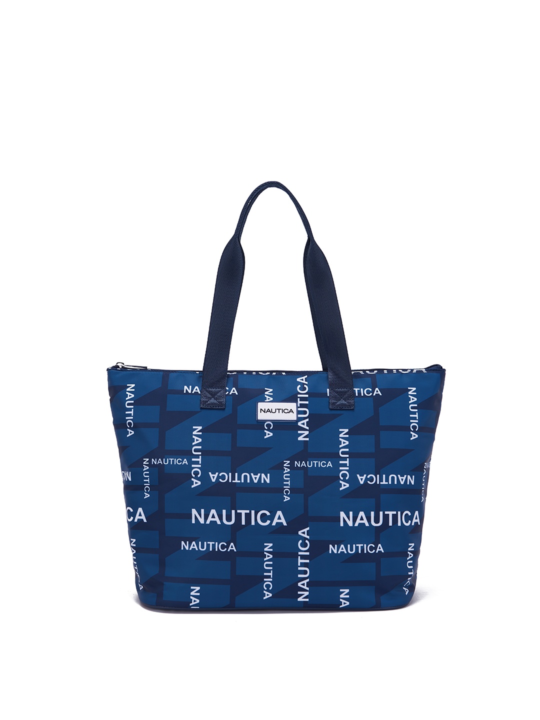 Nautica Printed Shopper Tote Bag, Navy blue