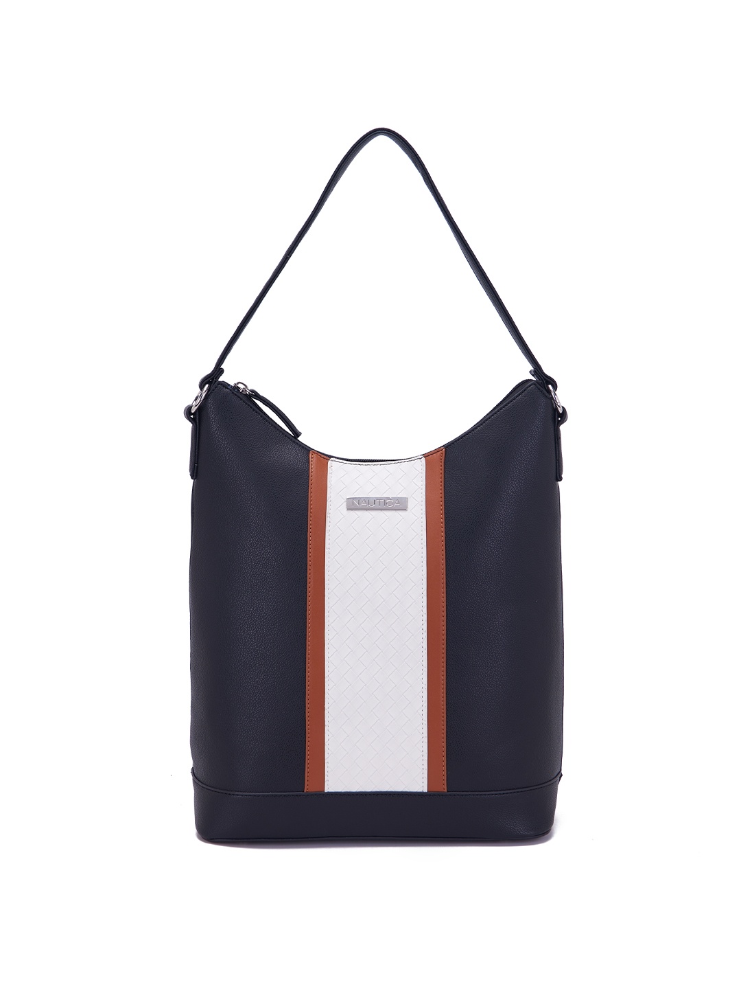 

Nautica Colourblocked Oversized Bucket Hobo Bag Up to 16 inch, Black