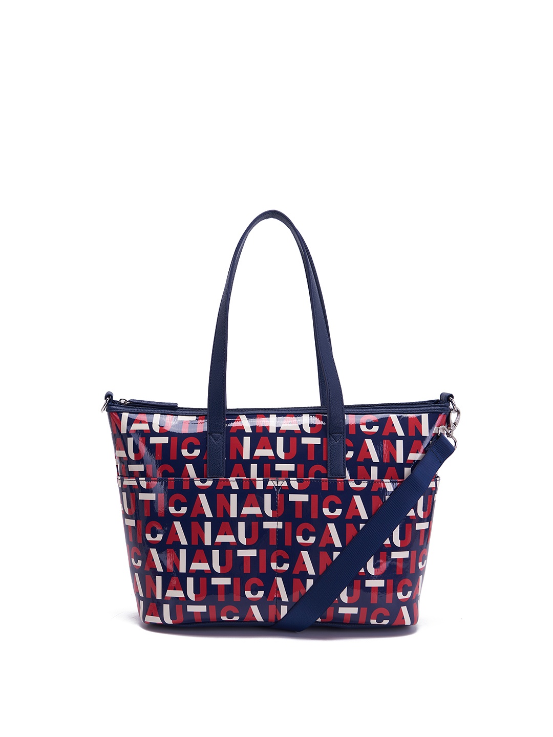 

Nautica Typography Printed Shoulder Bag, Navy blue
